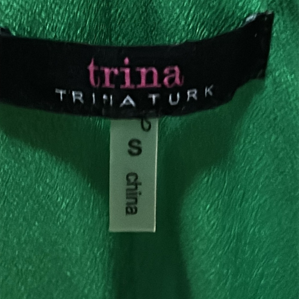 Trina Turk Sweetheart Ruffle Shift Dress Green Size Small - Picture 6 of 6